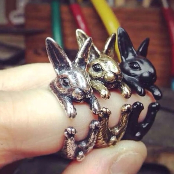 Bunny Rabbit Ring Fashion Jewelry Unique Funky Gift Animal Lover Casual - Picture 7 of 8